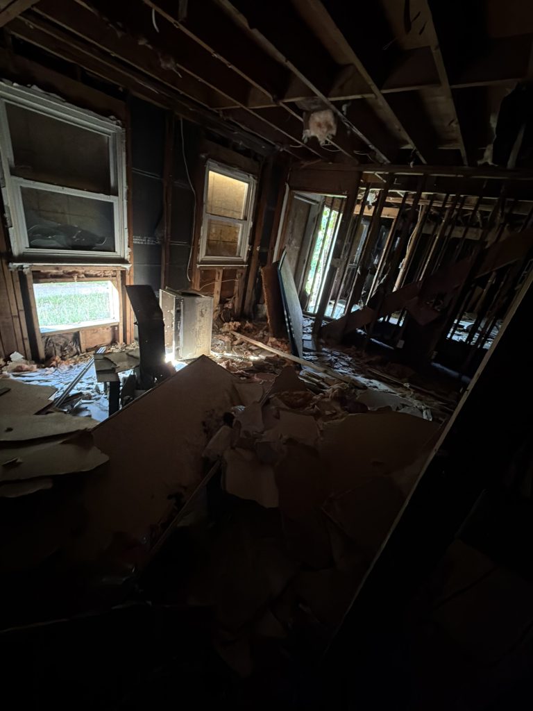 Abandoned apartment center