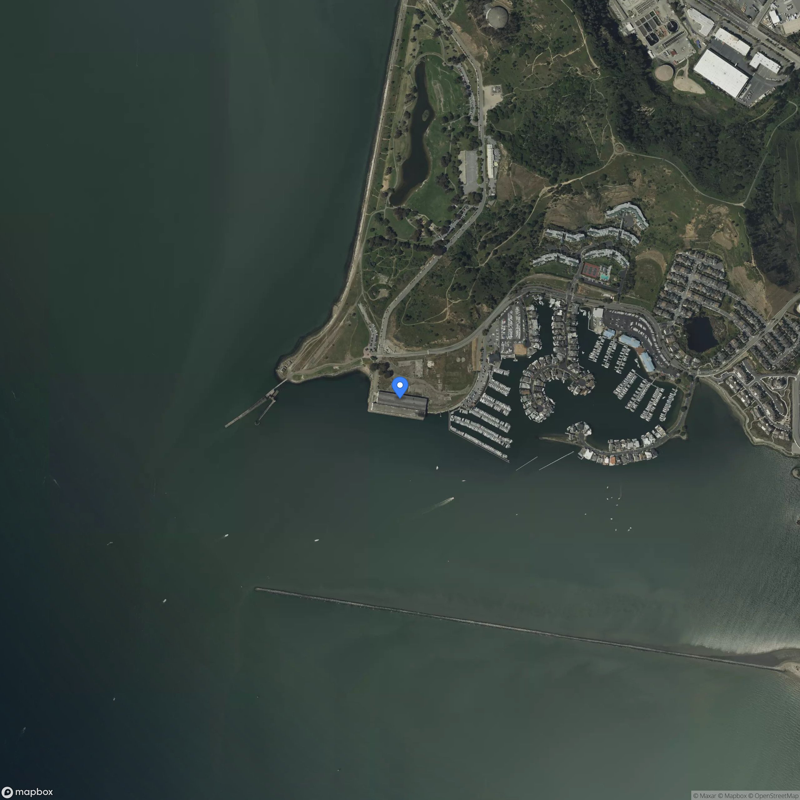 Abandoned waterfront warehouse