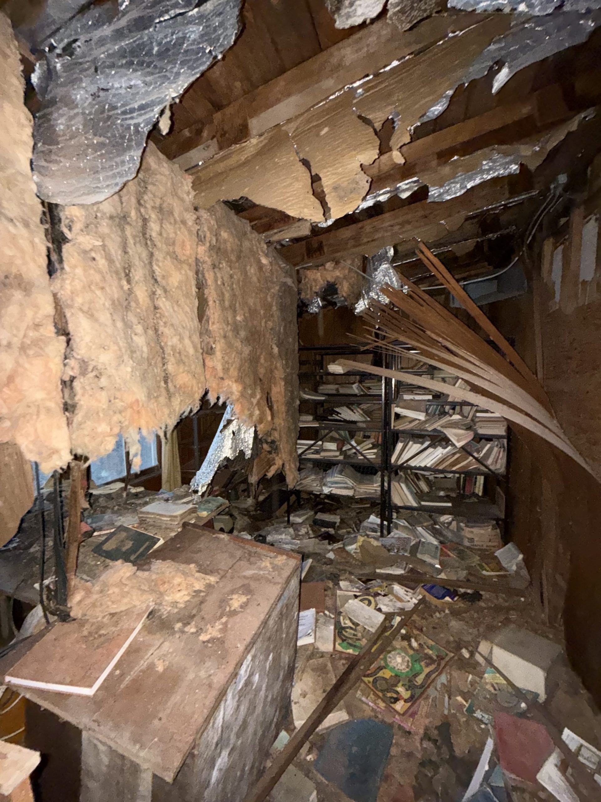 Abandoned house with garage and working vehicles
