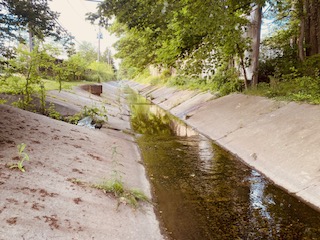 Drainage ditch/sports field