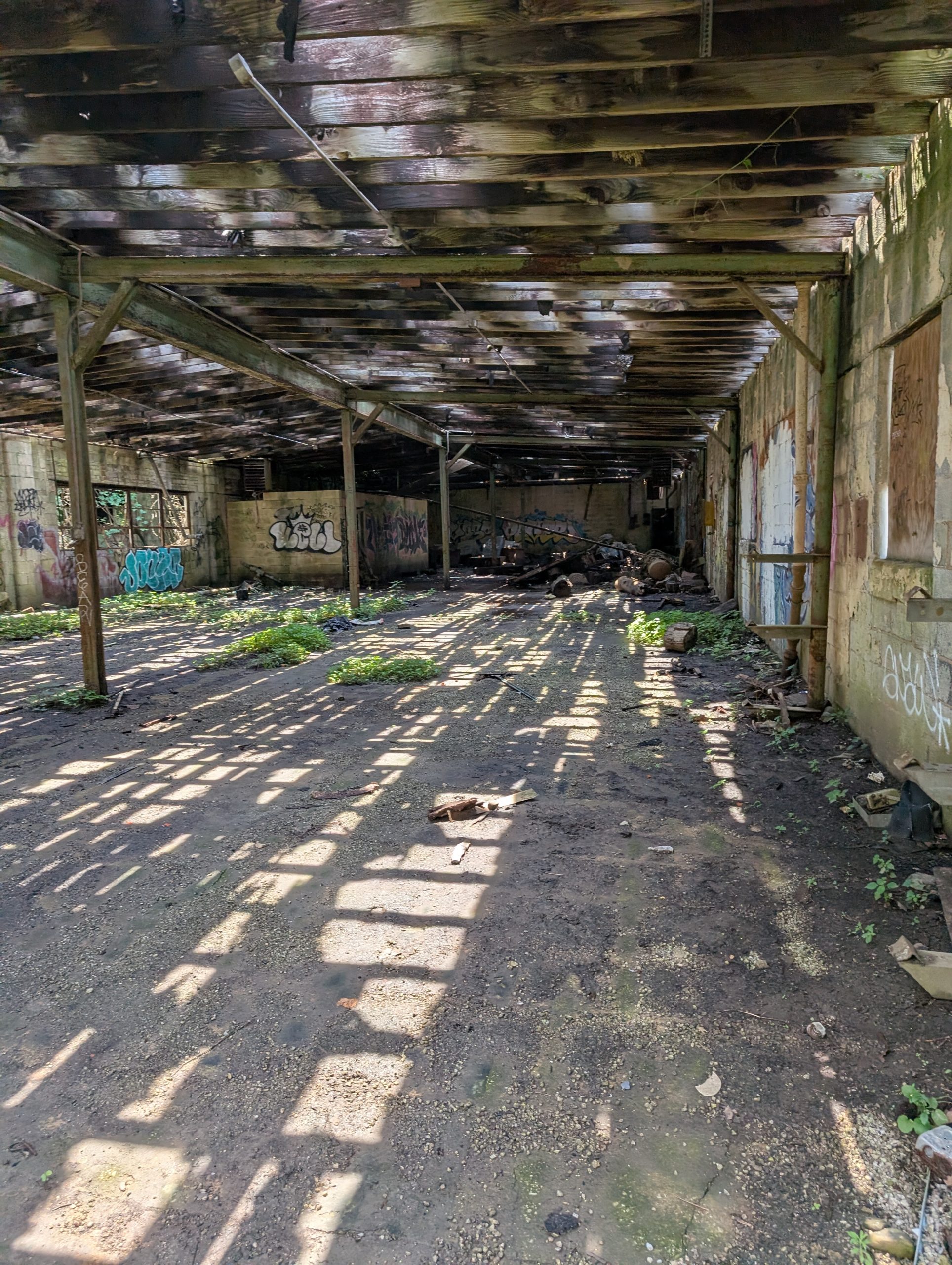Crumbling factory.
