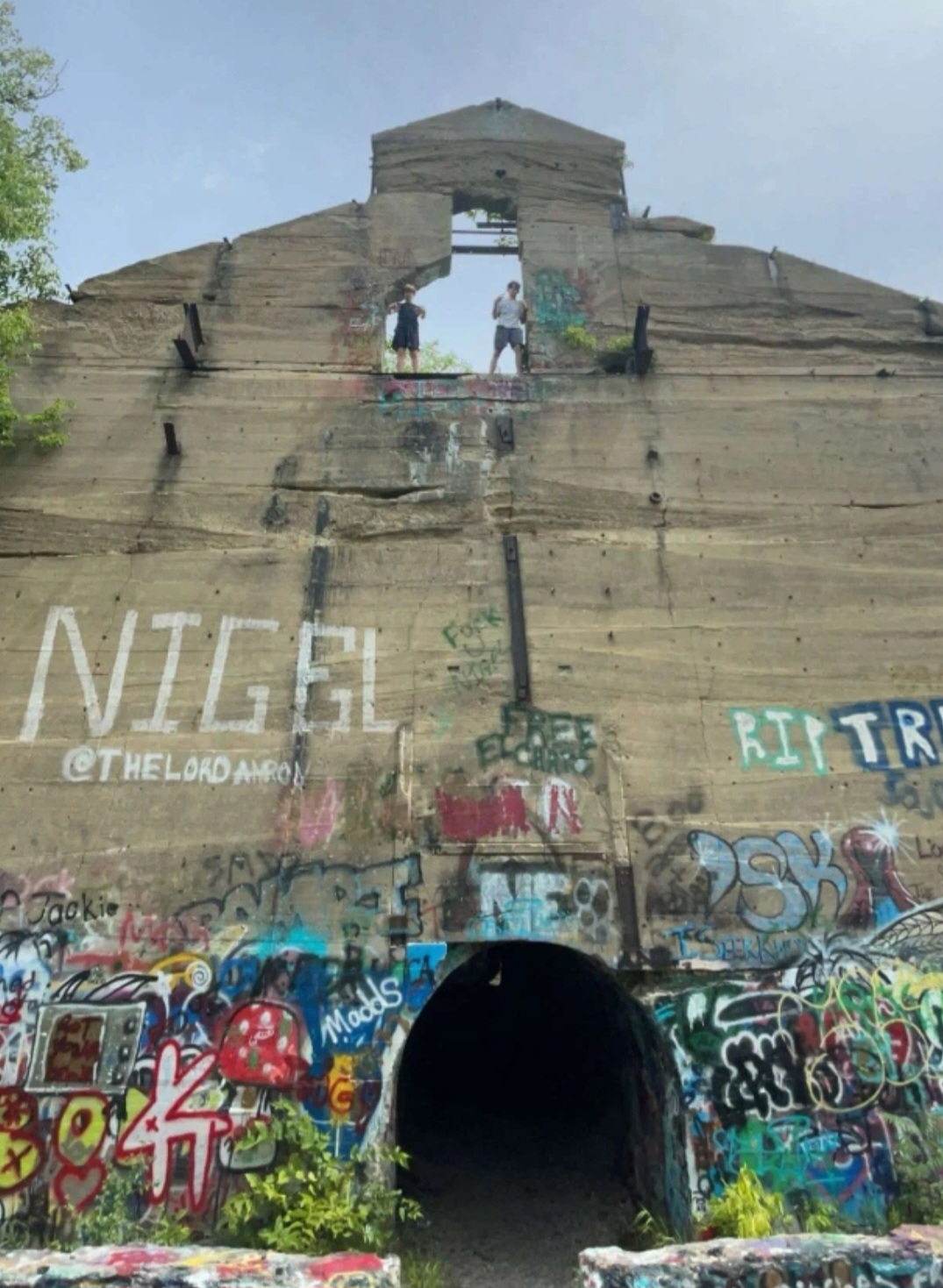 Concrete factory ruins