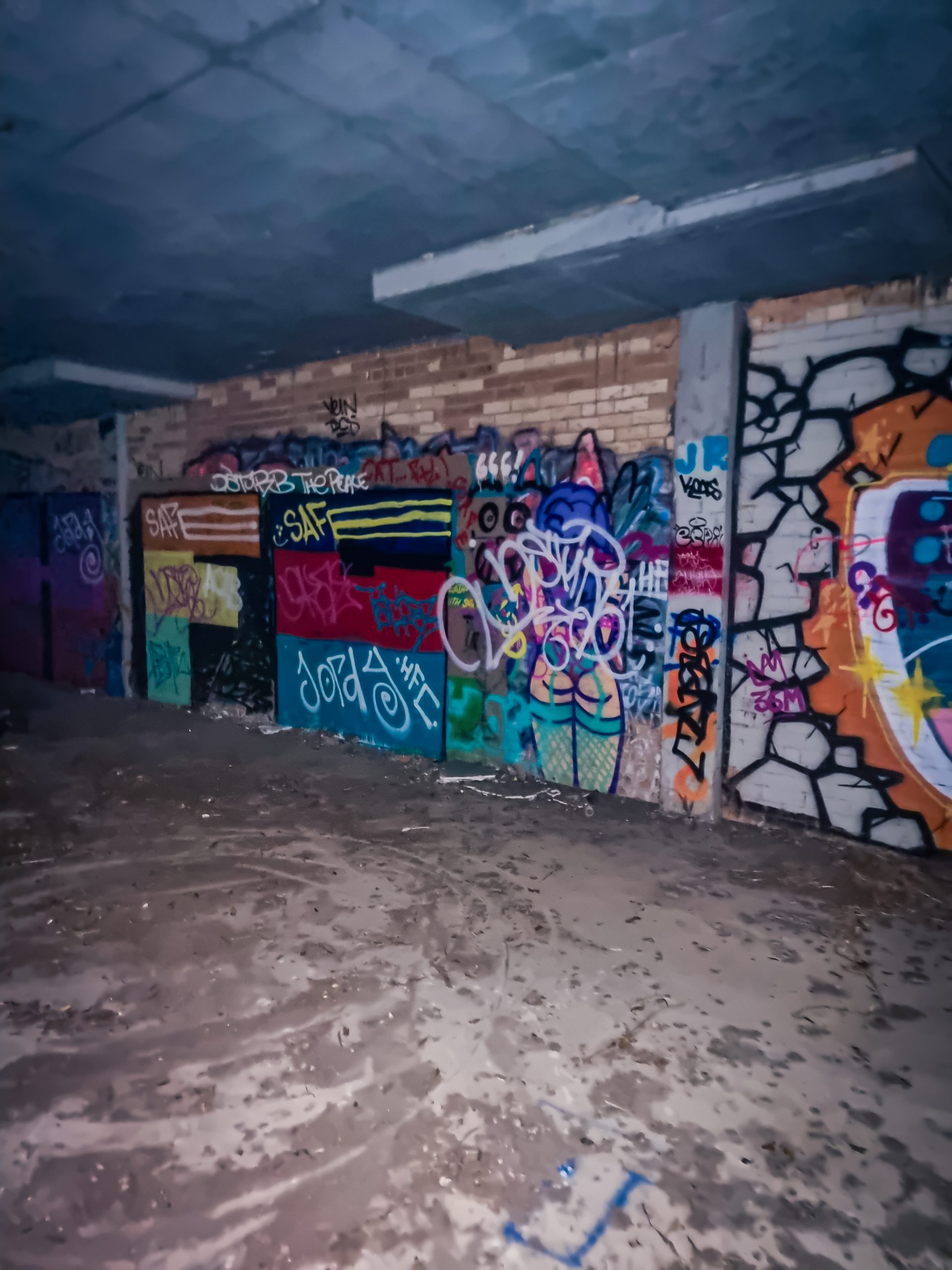 Abandoned carpark with an indoor skatepark(ish)