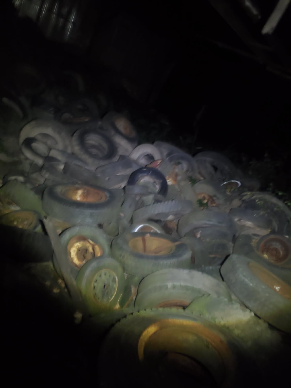 Abandoned tire storehouse